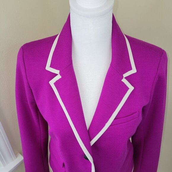 Gap Academy Blazer Fuchsia Pink Classic Preppy Jacket Women's Size 2 - Picture 8 of 15